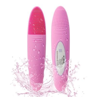 China 2021 New Private Label Sonic Brush Silicone Face Brush Deep Cleansing Facial Cleansing Brush for sale