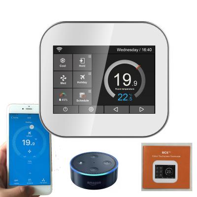 China Smart WiFi Color Screen Thermostat with Amazon Echo Speaker Control Alexa 96*86*31.5mm for sale