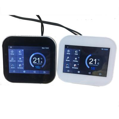 China Hotel Wifi thermostat for electric floor heating with air and floor sensor; Colorscreen thermostat with app control for sale