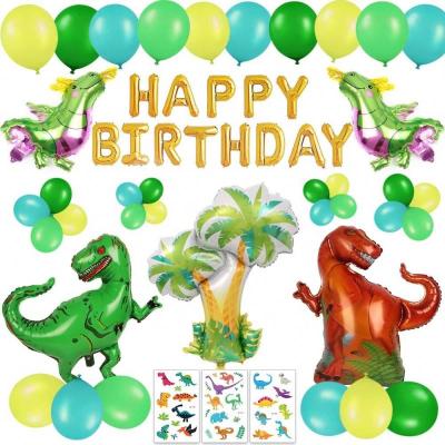 China New Year Product 63 PCS Boys Kids Dinosaur Party Decorations Birthday Set for sale