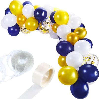 China New Year's New Product 112 Pcs RTS Wedding Birthday Party Decorations Balloon Arch Garland Kit (Gold Navy Blue White) for sale