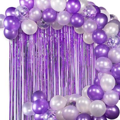 China Purple Confetti Balloons Garland Kit Balloon Arch Party Supplies New Year DIY Balloon Decorations for sale