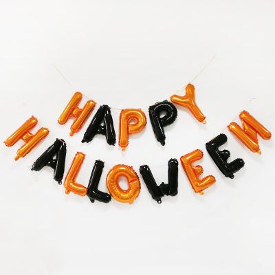 China Happy New Year Halloween Letter Balloon Set Decorated 16 Inch Foil Balloons for sale