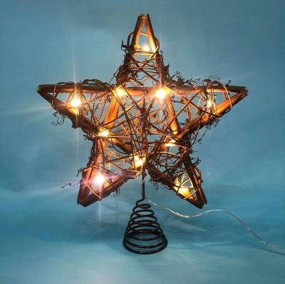 China New Year Star Night Lamp Led Light Five-pointed Top Christmas Tree Lighting For Fairy Room Garland Xmas Party Wedding Outdoor Decoration for sale