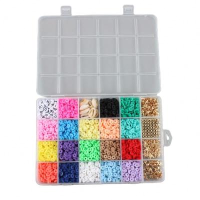 China New Year 24 Grids Storage Box Beads For Diy Making Necklaces Bracelets Craft Set Kit Creativity Plastic Metal Irregular Shape for sale