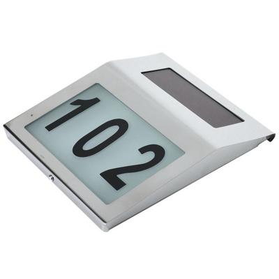 Chine IP65 Waterproof LED Garden Light Solar Slim Door Plate Lights Number Indicator à vendre