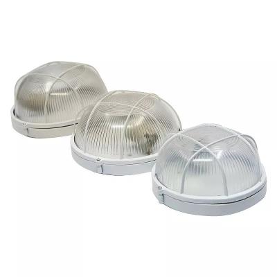 중국 Caged Round LED Bulkhead Light Borosilicate Glass IP44 Outdoor Wall Mounted 판매용