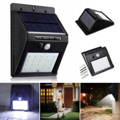 China 20 LED Solar Wall Light Motion Sensor Outdoor Solar Energy Lamp with Waterproof for sale