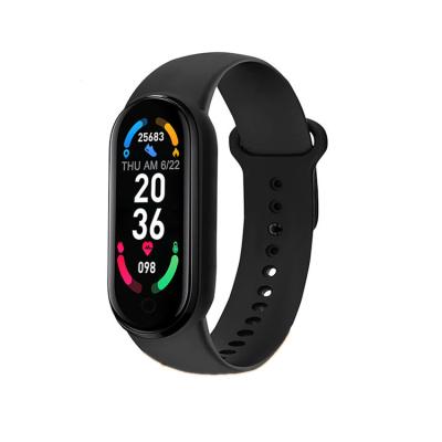 China Hot Selling MP3 Playback Smart Bracelet M6 Full Display Heart Rate Blood Pressure M Band 6 Smart Watch for sale