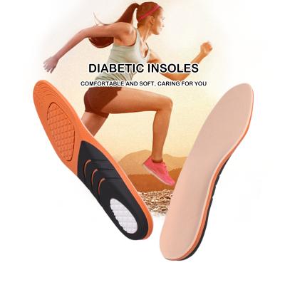 China Footcare Non Slip Sports Arch Support Shock PU Foam Diabetic Plastazote Insoles for sale