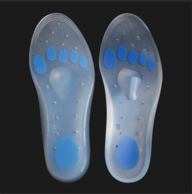 China Eco-friendly silicone spa gel insoles relieve medical silicone gel shoe insoles for sale