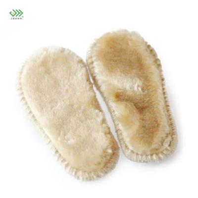 China High Quality Comfortable Soft Sheepskin Warm Comfortable Insole Thickened Kids Warm Insole For Shoes for sale