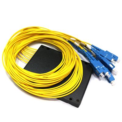 China FTTH FTTH FTTX Insert FTTH 1x8 Low Fiber ABS PLC Optic Splitter With Connector for sale