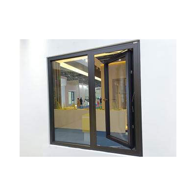 China Black Frame Broken Bridge Aluminium Casement Window Modern Manufacturers Supply Swing Window for sale