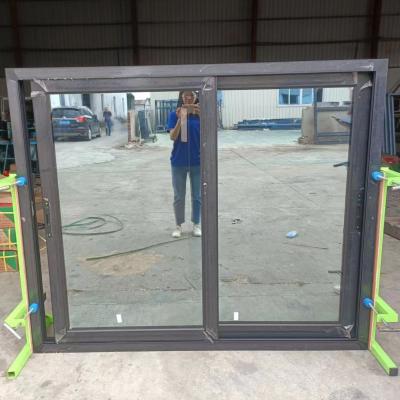 China China Manufacturer Aluminum Sliding Window  Thermal insulation Window Aluminum Slide With Blue Glass For Houses for sale