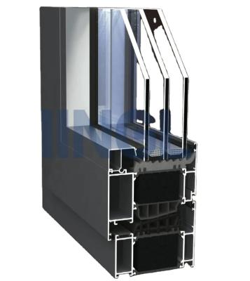 China Tilt And Turn Cuadro de aluminio Ventana de vidrio de vidrio triple ruptura térmica pasiva en venta