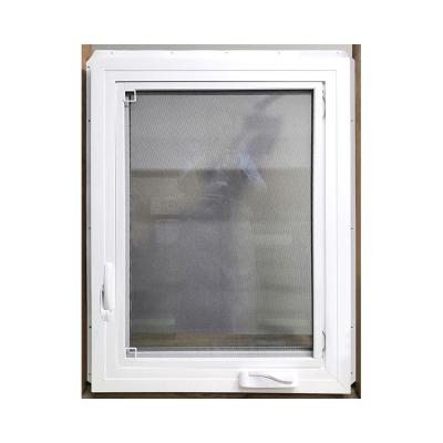 China KDSBuilding  American Style Vinyl  PVC UPVC Plastic Manual Swing Faw Operator Casement Hand Crank Open Window for sale