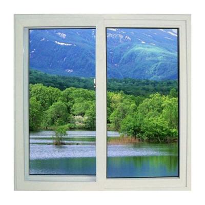 China Double Glass PVC Frame Window UPVC Profile Sound Insulation Casement Window for sale