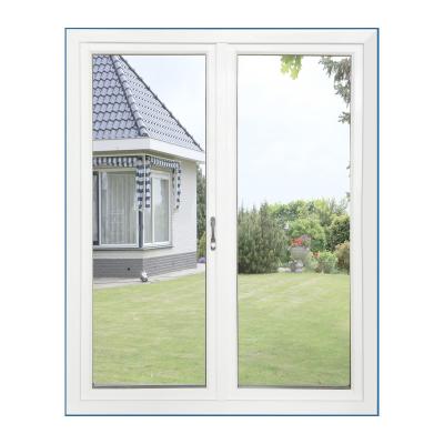 China KDSBuilding hot sale luxury pvc door design double glass entry casement windows and doors with slim handle for commercial for sale