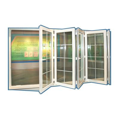 中国 KDSビルディング インテリア ホーム グリル ガラス UPVC 折りたたみ ドア 折りたたみ Pvc ドア 部屋用 ドアダブル スイング 販売のため