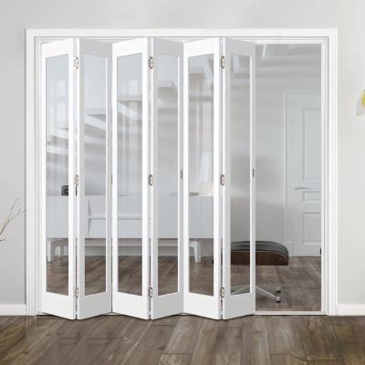 Chine Porte pliante à accordéon en plastique personnalisé cadre PVC vertical en verre transparent à vendre