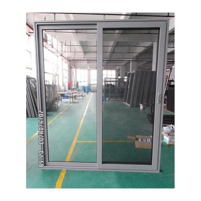 China Double Glaze Modern Bathroom Interior Aluminum Slim Profile Glass Slide Door Decoration Slide Door Grill for sale