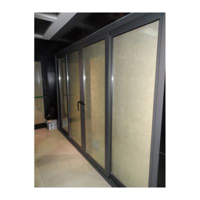 China KDSBuilding Partition doors veranda glass patio SUPER SLIM frame aluminum sliding door for sale