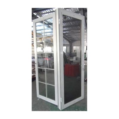 China KDSConstrucción de interiores de vidrio templado de helada blanca francesa Puerta de pivote Puertas de aluminio Casement en venta