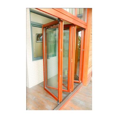 China KDSBuilding Wooden Color Frame Cheap Accordion Interior Bi Fold Patio Doors Aluminium For House for sale