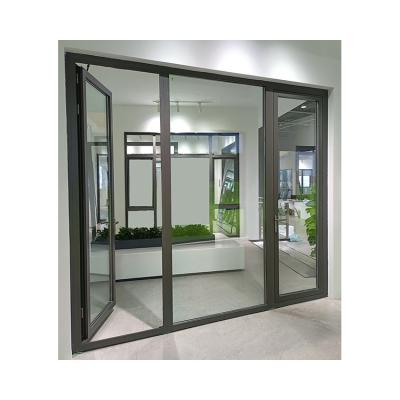 China Energy-Saving Blinds Inside Grill Aluminum Entry Doors Exterior Flush Casement Door Modern Design for sale