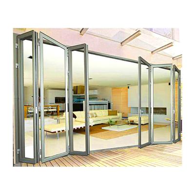 China Patio Aluminium Frame Door Energy Low E Glass Aluminium Bi Folding Doors Te koop