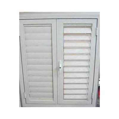 China Hurricane PVC Plantas de madera persiana de seguridad ajustable para ventana en venta