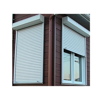 China Louver Exterior European White Custom Home High Speed Outdoor Roller Electric Hurricane Proof Aluminum Glass Shutter Window for sale