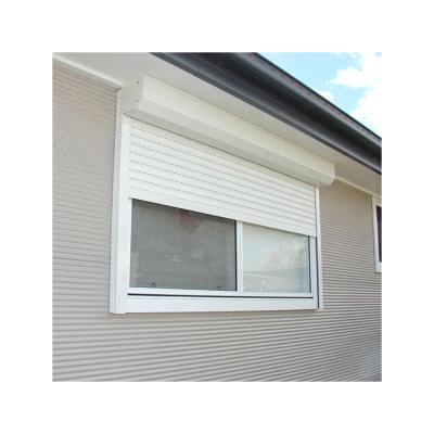 China Hot Sale Motorized Control Vertical Sliding Aluminium Hurricane Shutters-roll up Shutter Window for sale