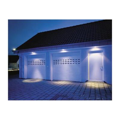 China 2023 hot-sale Panel Glass Garage Door With Pedestrian Aluminum Louver Panels for sale