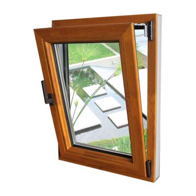 China KDSConstrucción de aluminio ventanas de doble acristalamiento y puertas de aluminio revestido de madera ventanas inclinadas y girar ventana en venta