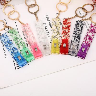 China Fashionable Custom Colored Logo Hardware Hot Sale Key Chain Puller Products Acrylic Credit Card Grabber for sale