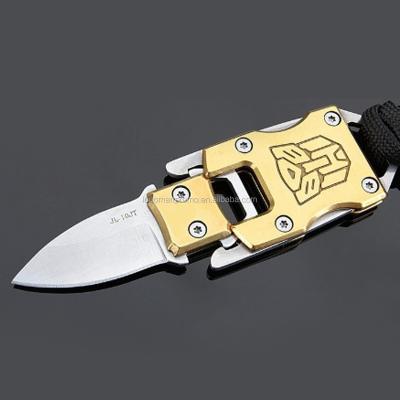 China ALL KING KONG Metal Folding Knife Portable Outdoor Pendent Rust Key Chain Knife Telescopic Temporary Knife for sale