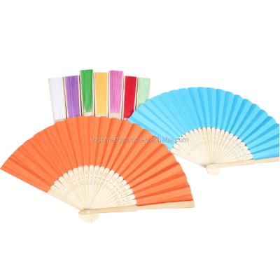 China China Custom Printed Folding Hand Fan Wood Ribbed Hand Fans for sale