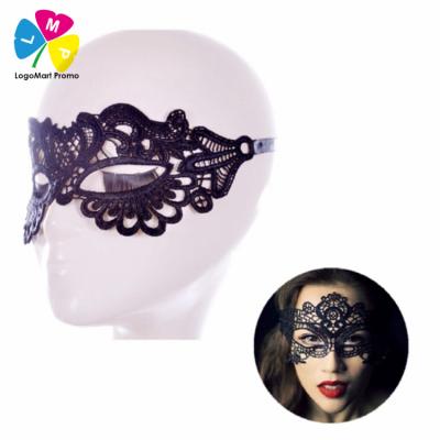 China Lace Up White Black Lace Veil Sexy Halloween Masquerade Mask for sale