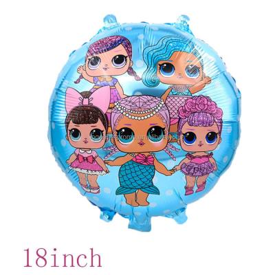 China Party 18 Inch LOL Foil Balloon Baby Shower Decoration Birthday Party Supplies Shape Cartoon Helium Foil Balloon for sale