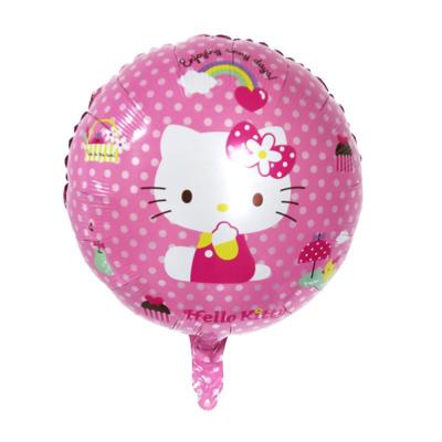 China Party Round Shaped Cartoon Balloons Foil Hello Kitty Balloons for Birthday Party Decorations for sale