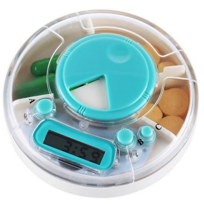 China Mini Practical Portable Smart Medicine Promotional pp clear/assorted pp box ABS+PP with alarm, pill dispenser box for sale