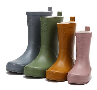 China Fashion trend manufacturer kids Japan waterproof pure color platform shoe wellington rubber wellington boots kids rain boots for girls for sale