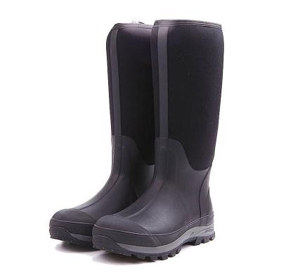 China New Waterproof Breathable Men's Waterproof Work Boots Large High Knee Neoprene Walk Pattern Rubber Outdoor Hunting Rain Fishing Boots for sale