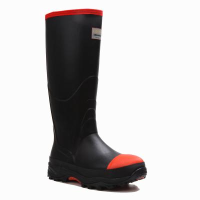 China Customized Manufacturer Men's Wellington Boots Western Rainboots Rubber Breathable Wellies Waterproof Puncture Proof Rain Boots For Adult for sale