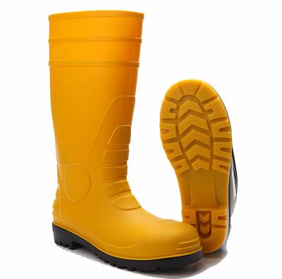 China Manufacturer Men Industry PVC Anti-Smell Work Wellington Boots Waterproof Steel Toe Forest Rain Boots For Fishing Hunting for sale