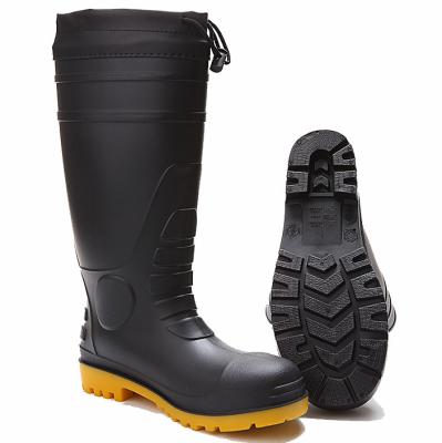 China Anti-Smell Manufacturer Men PVC Custom Print Work Industry Waterproof Garden Fishing Shoes Wellington Gumboots Safety Rain Boots for sale