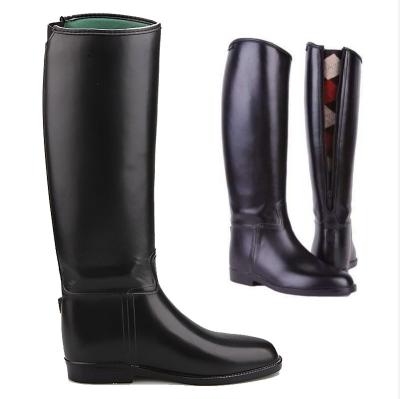 China Fashion trend manufacturer ladies over knee high rain PVC equestrian riding bell boots pro shoes boots for women and men for sale