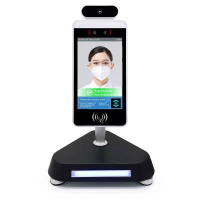 China Waterproof / Waterproof Body Terminal System Access Control Kiosk Measurement Temperature Facial Stand 3D Camera Face Recognition for sale